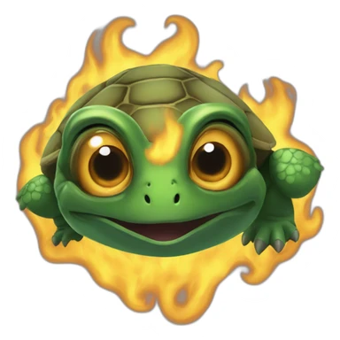 Tortue œil en feu sticker