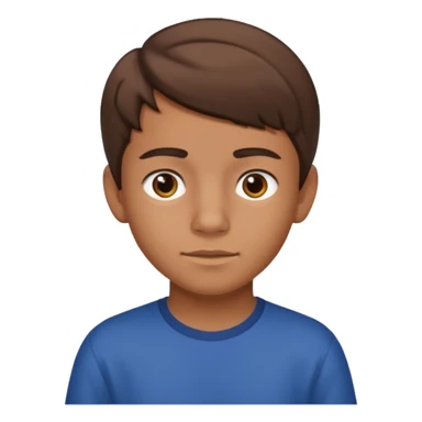 A 13 year old mexican boy with brown hair  sticker