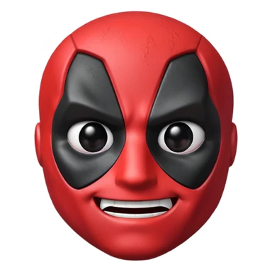 create a deadpool face emoji without body sticker