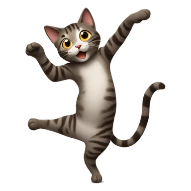 Cat dancing with music sticker