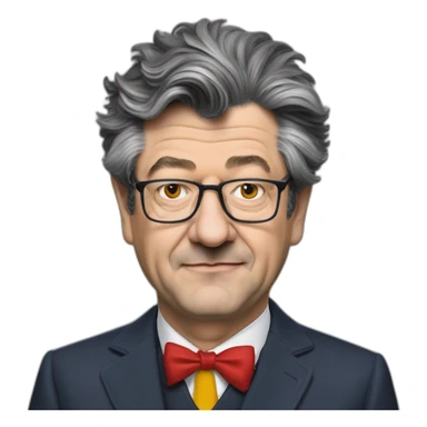 jean luc mélanchon maquillé en clown sticker