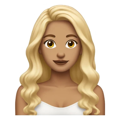 👩🏼 tan light skinned wavy blonde haired  sticker