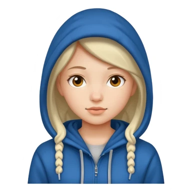 Girl wearing a hoddie  sticker