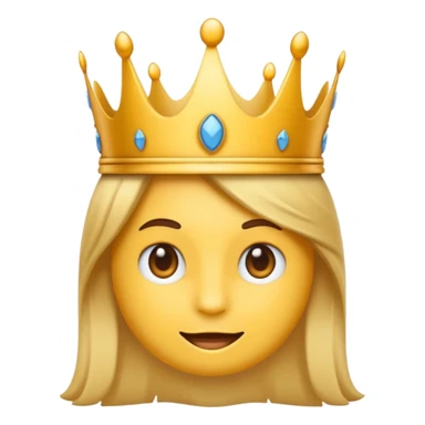 Erstelle mir ein emoji mit einer Krone sticker