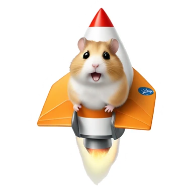 Hamster on Lance rocket sticker