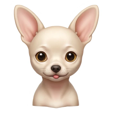 white chihuahua without hair sticker