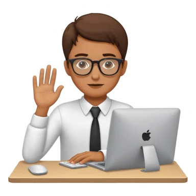 Tubarão ditando computador sticker