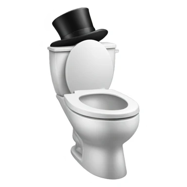 Skibidi toilet with a top hat  sticker