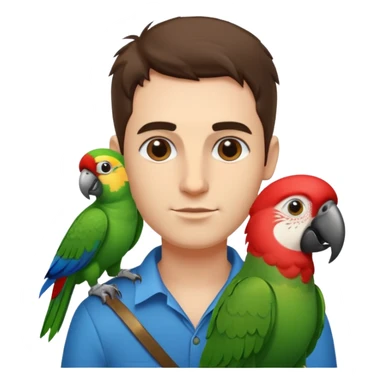 Walker + parrot on shoulder, Pet Walkers. sticker
