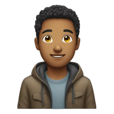 A young man making podcasts sticker