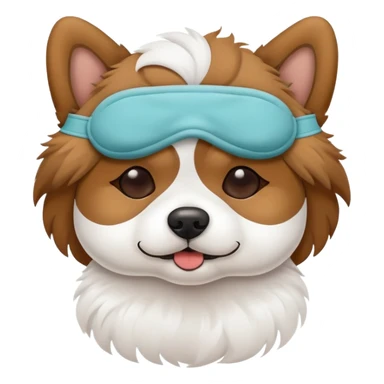 Dog wearing a sleep mask  sticker