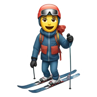 Backcountry skier in Japan sticker