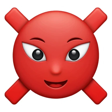 I need "X" emoji or "Removed" emoji text for my discord server i need it red and pixelated sticker