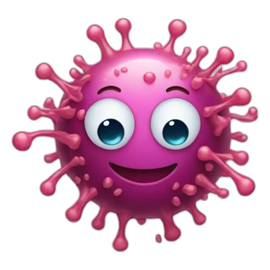 smiling Immune cell with a single hand sticker