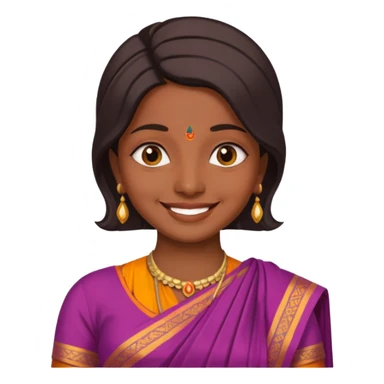 i need an indian in a sari just a face sticker
