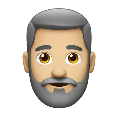 hombre blanco ccon barba corta y calvo sticker