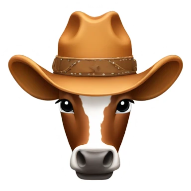 Longhorn with cowboy hat  sticker