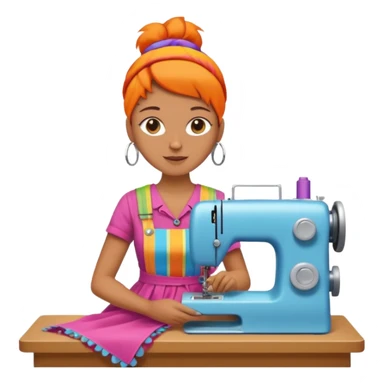 a creative clothing maker sticker