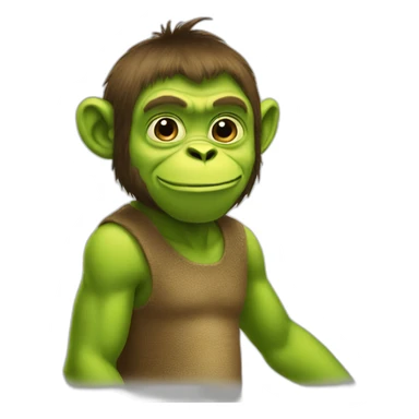 Monkey shrek green sticker