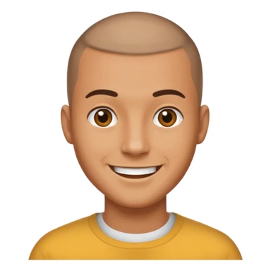 buzz cut man sticker