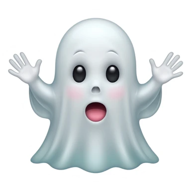 surprised ghost sticker