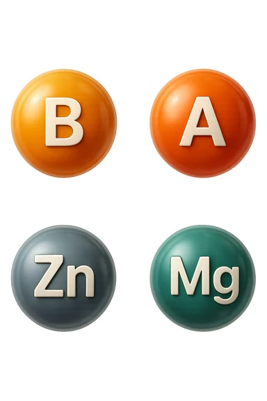 emoji stile iphone in 3d di vitamine del gruppo B, vitamina A, zinco, magnesio, iperrealistico 4k sticker