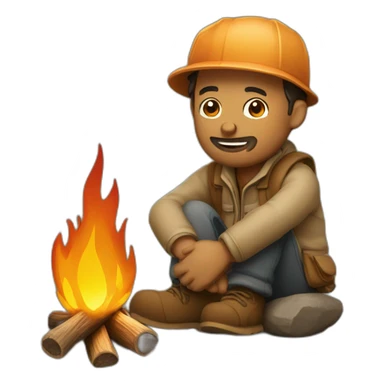 campfire man sticker