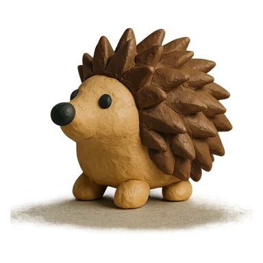claymation style hedgehog sticker