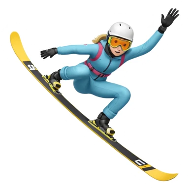 Freestyle skiing sticker