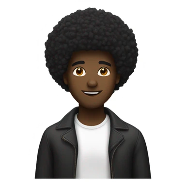 A black dude with a Afro sticker