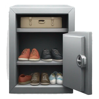 vault with clothes and shoes coming out of it sticker