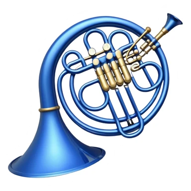 i want an emoji of a blue french horn music from the tv show how i met your mother sticker