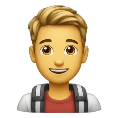 An emoji of a student with vait pack sticker