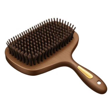 dark brown hair brush sticker