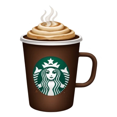Coffee in a cup with starbucks logo sticker