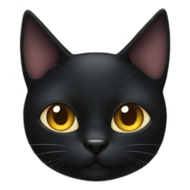 one eyed black cat sticker