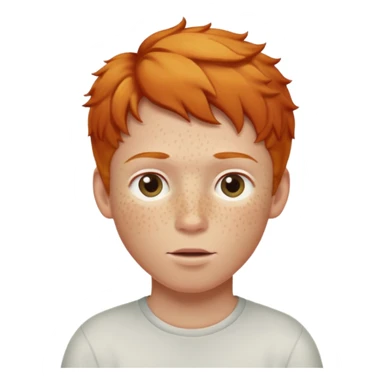 strawberry blond boy with ginger freckles sticker