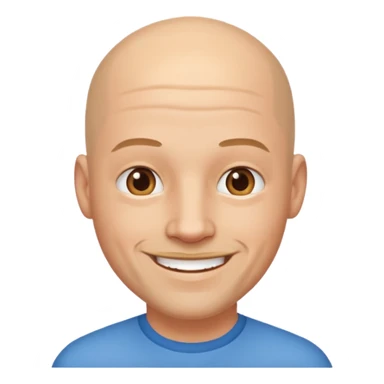 Bald Man  smiling  sticker