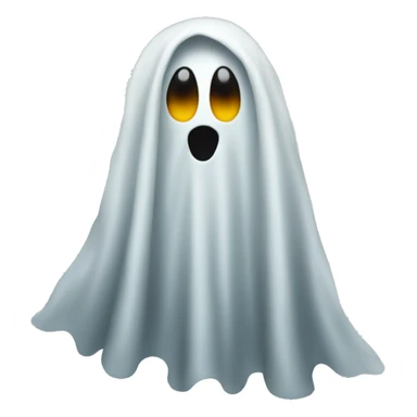 A ghost with a now sticker