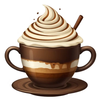 cup of mocca with cream sticker