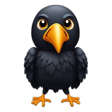 Corbeau noir qui est avec un perroquet sticker