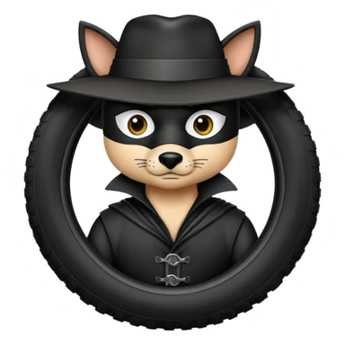 Animal zorro sosteniendo un neumático sticker