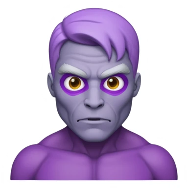 purple mutant man sticker
