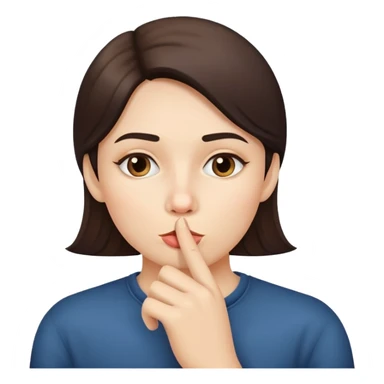 finger over lips shushing gesture sticker