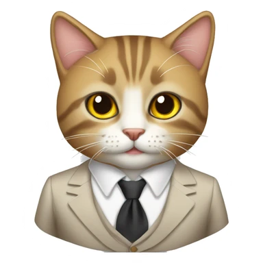 Gato vestido de traje sticker