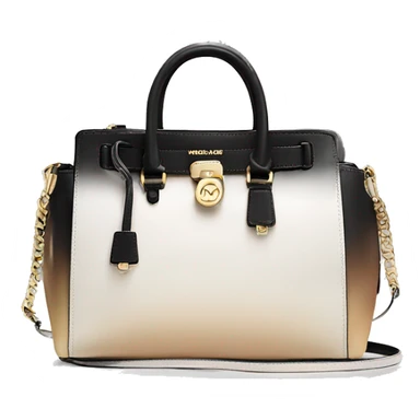 Realistic cream to black ombre michael kors satchel purse. sticker