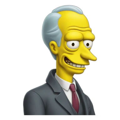 mr burns simpsons sticker