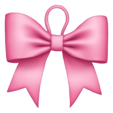 Pink Christmas hair bow skinny with long ends sticker