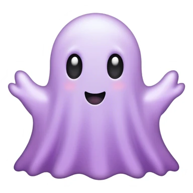 Kawaii pastel purple ghost sticker