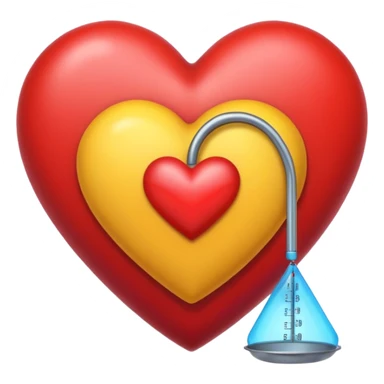 emoji of a heart and scale together, symbolizing BMI and health sticker